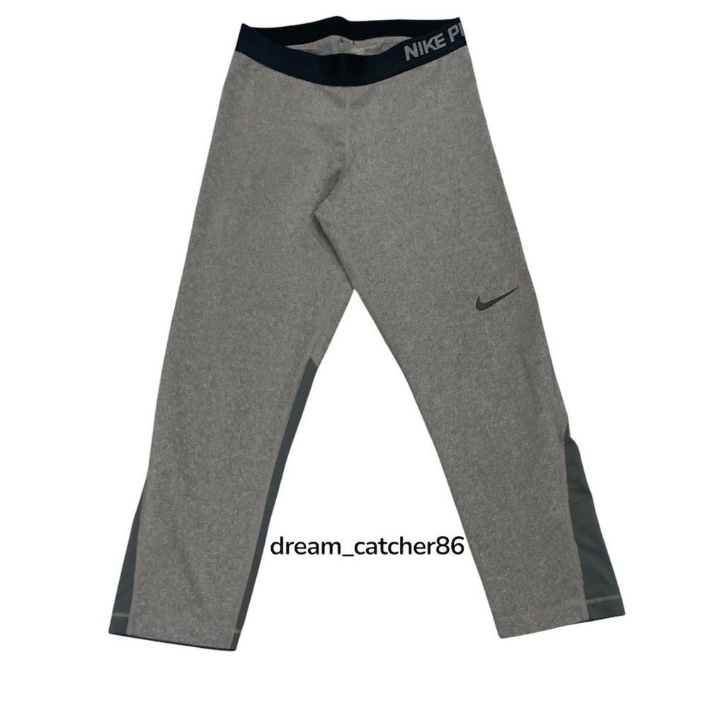 Nike Pro Cool Capri Leggings Base Layer Heather Grey WOMENS Sz Small